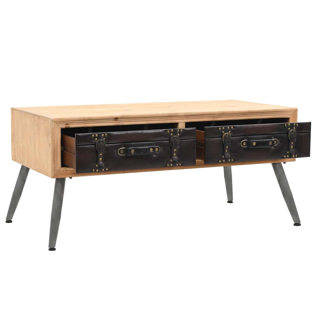 245777 vidaXL Coffee Table Solid Fir Wood 115x55x50 cm