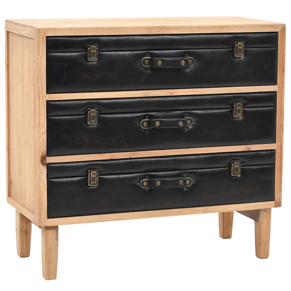 245778 vidaXL Drawer Cabinet Solid Fir Wood 80x36x75 cm