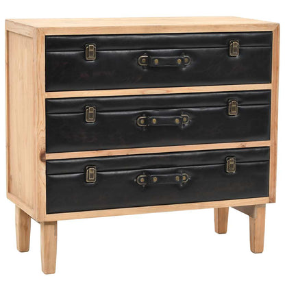 245778 vidaXL Drawer Cabinet Solid Fir Wood 80x36x75 cm