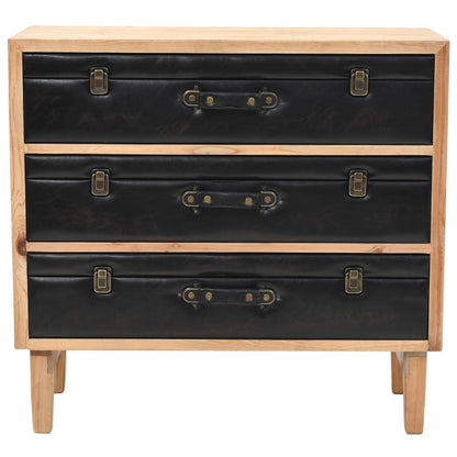 245778 vidaXL Drawer Cabinet Solid Fir Wood 80x36x75 cm