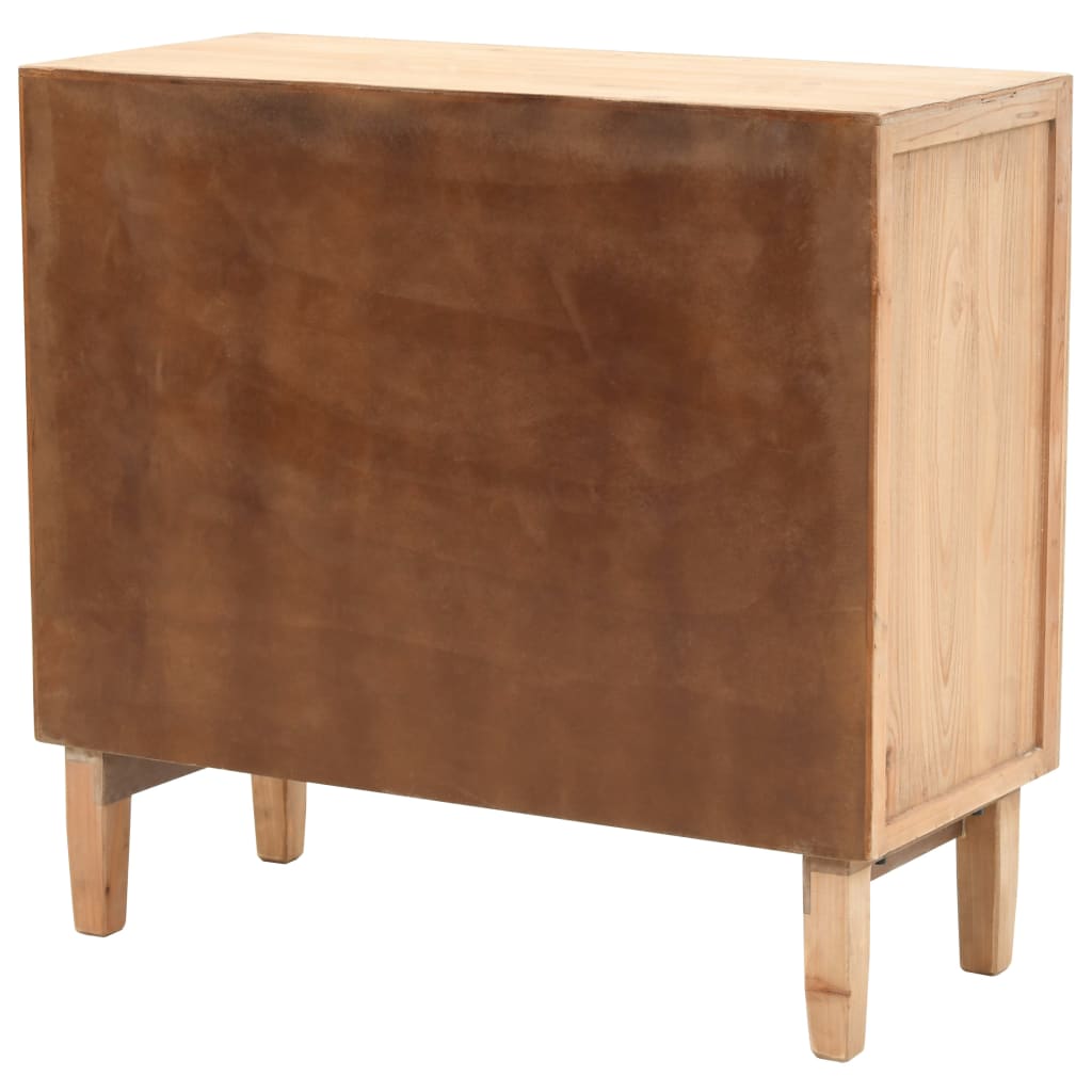 Drawer Cabinet | Natural wood with black details