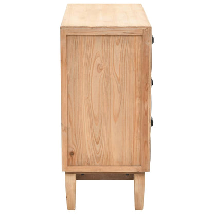 Drawer Cabinet | Natural wood with black details