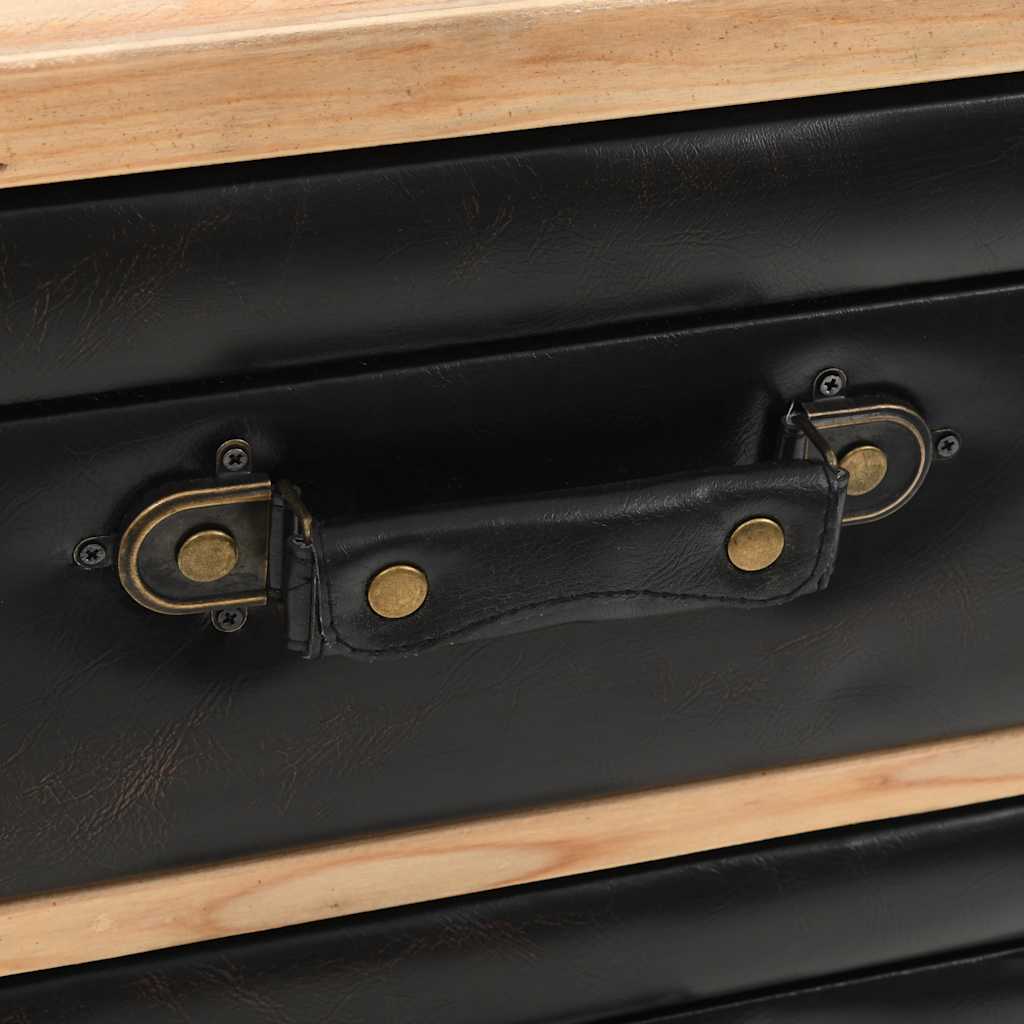245778 vidaXL Drawer Cabinet Solid Fir Wood 80x36x75 cm