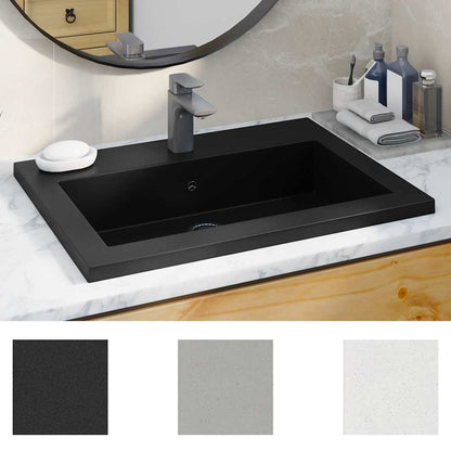 Granite Basin 600x450x120 mm Black