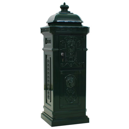 43890 vidaXL Pillar Letterbox Aluminium Vintage Style Rustproof Green