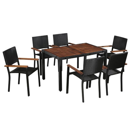 Dining Set | Brown and Black