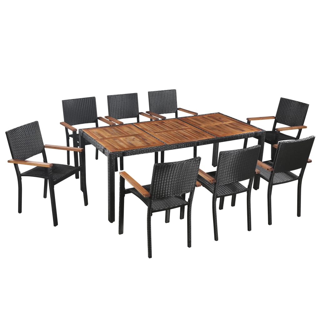 Dining Set | Brown and Black