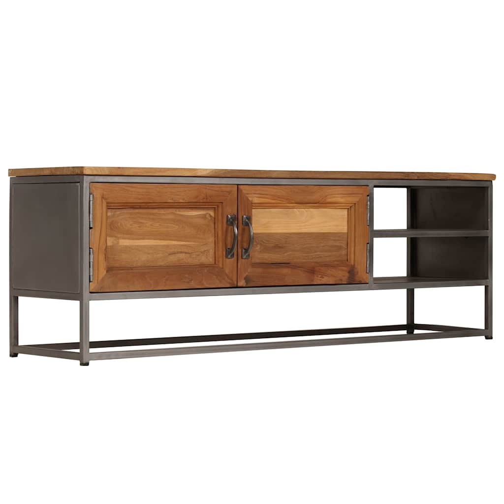 246281 vidaXL TV Cabinet Recycled Teak and Steel 120x30x40 cm