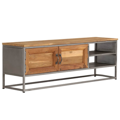 246281 vidaXL TV Cabinet Recycled Teak and Steel 120x30x40 cm
