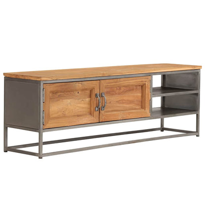 246281 vidaXL TV Cabinet Recycled Teak and Steel 120x30x40 cm