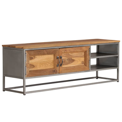 246281 vidaXL TV Cabinet Recycled Teak and Steel 120x30x40 cm