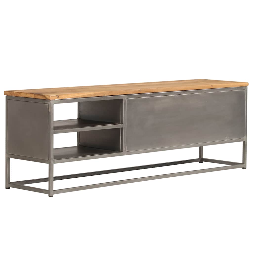 246281 vidaXL TV Cabinet Recycled Teak and Steel 120x30x40 cm
