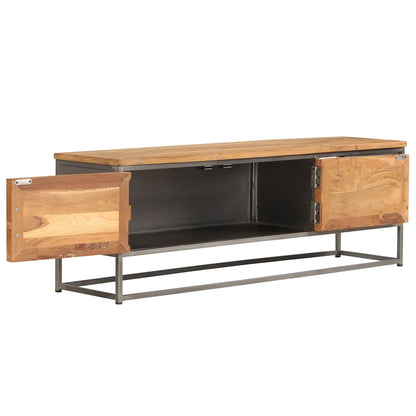 246281 vidaXL TV Cabinet Recycled Teak and Steel 120x30x40 cm