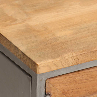 246281 vidaXL TV Cabinet Recycled Teak and Steel 120x30x40 cm