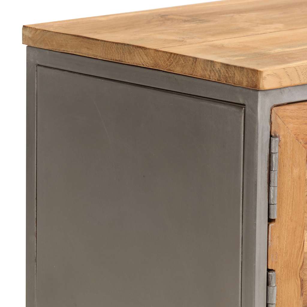 246281 vidaXL TV Cabinet Recycled Teak and Steel 120x30x40 cm