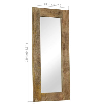 246303 vidaXL Mirror Solid Mango Wood 50x110 cm