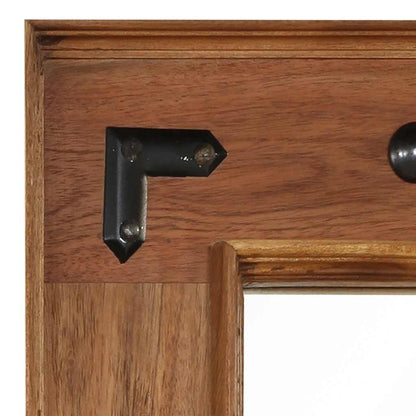 246307 vidaXL Mirror Solid Acacia Wood 50x50 cm