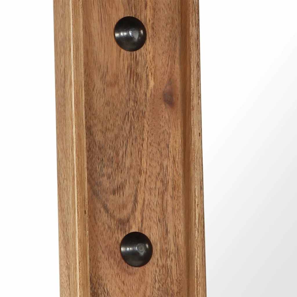 246307 vidaXL Mirror Solid Acacia Wood 50x50 cm