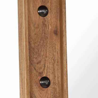 246307 vidaXL Mirror Solid Acacia Wood 50x50 cm