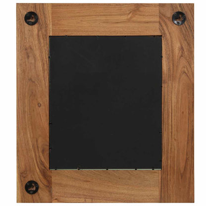 246307 vidaXL Mirror Solid Acacia Wood 50x50 cm