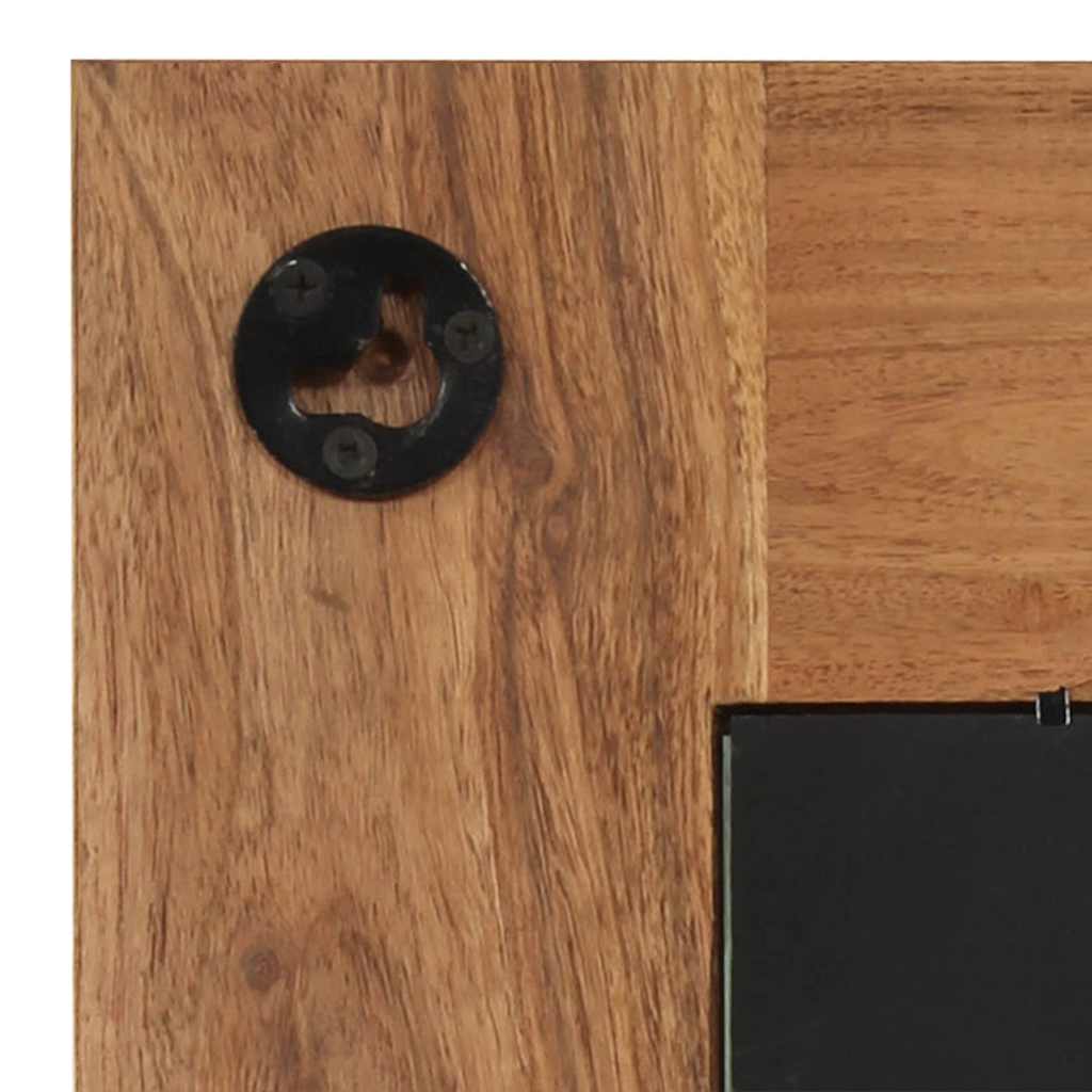 246307 vidaXL Mirror Solid Acacia Wood 50x50 cm
