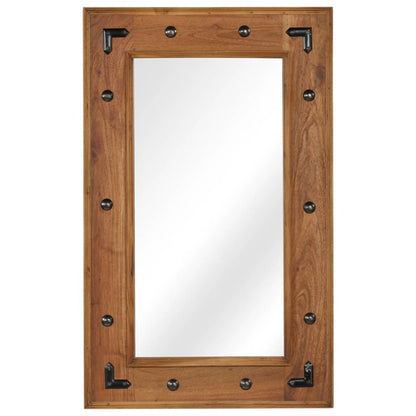 246308 vidaXL Mirror Solid Acacia Wood 50x80 cm