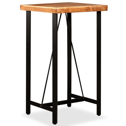 Bar Set | Natural wood and black | Solid Acacia wood | Small | Durable