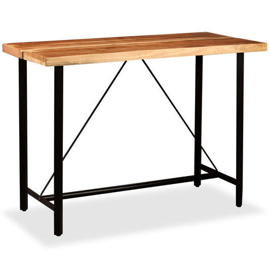 Bar Set | Natural Wood, Black | Solid Acacia Wood, Reclaimed Wood, Steel