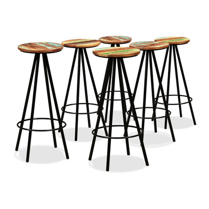 Bar Set 7 Pieces Solid Acacia and Reclaimed Wood
