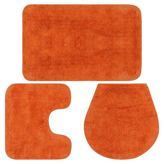Bath Mat Set | Orange | 100% cotton | One Size | Bath Mat Set