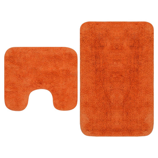 Bath Mat Set | Orange | Cotton | 63 x 93 cm, 44 x 52 cm | Bath Mat Set
