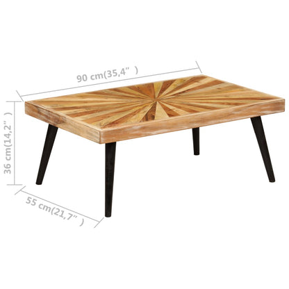 246163 vidaXL Coffee Table Solid Mango Wood 90x55x36 cm