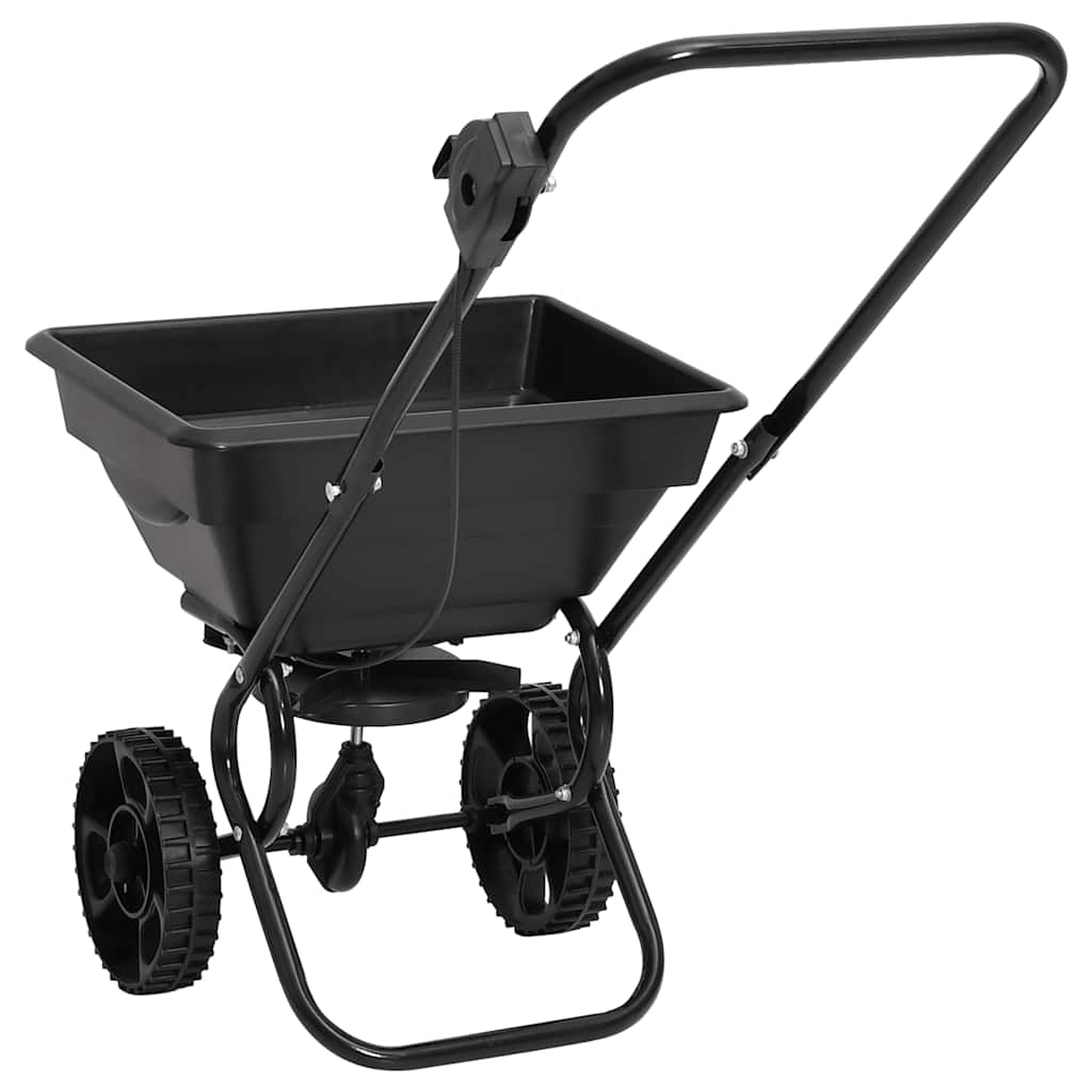Walk Behind Salt Spreader PVC and Steel 80x46x75 cm 15 L