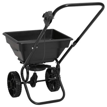 Walk Behind Salt Spreader PVC and Steel 80x46x75 cm 15 L