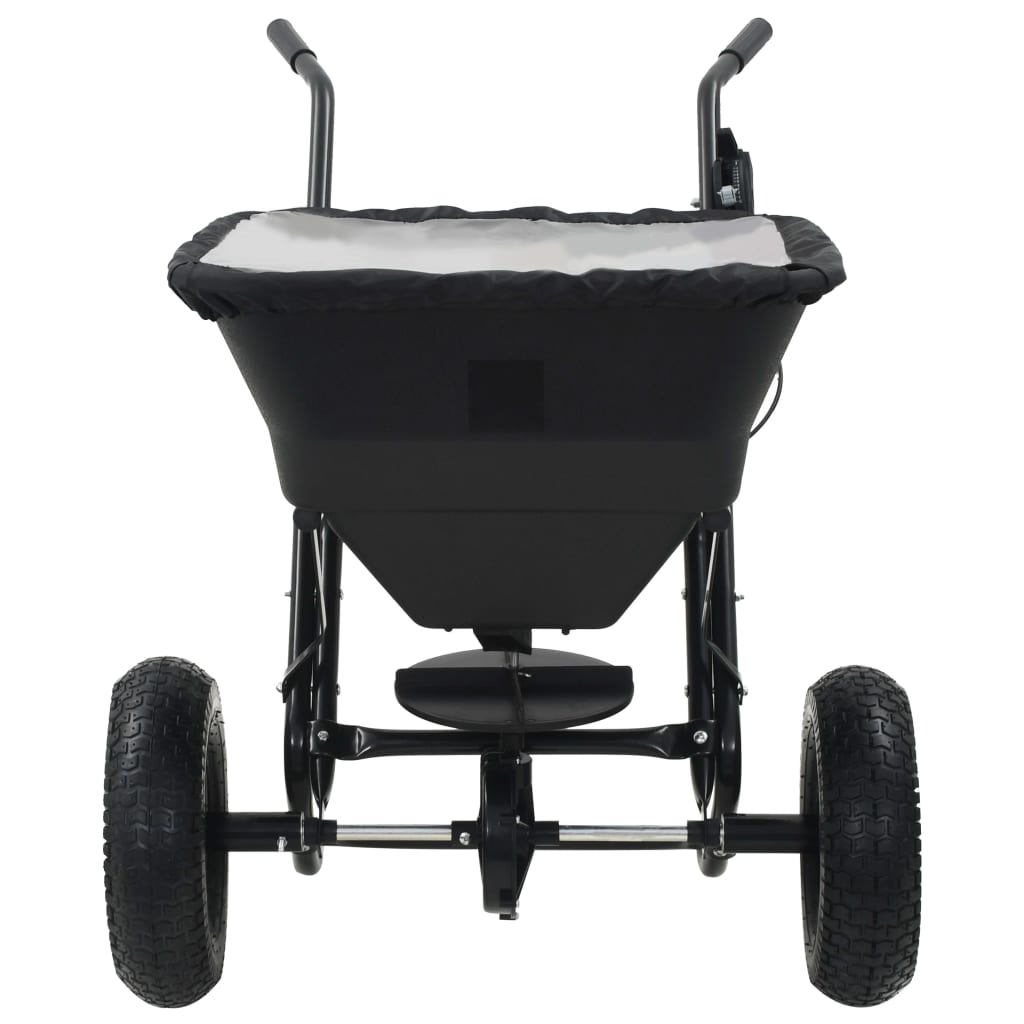 142966 vidaXL Walk Behind Salt Spreader PVC and Steel 106x73x76 cm 45 L