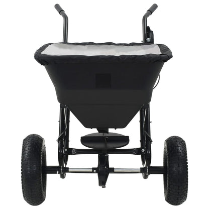 142966 vidaXL Walk Behind Salt Spreader PVC and Steel 106x73x76 cm 45 L