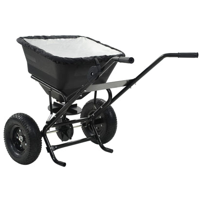 142966 vidaXL Walk Behind Salt Spreader PVC and Steel 106x73x76 cm 45 L