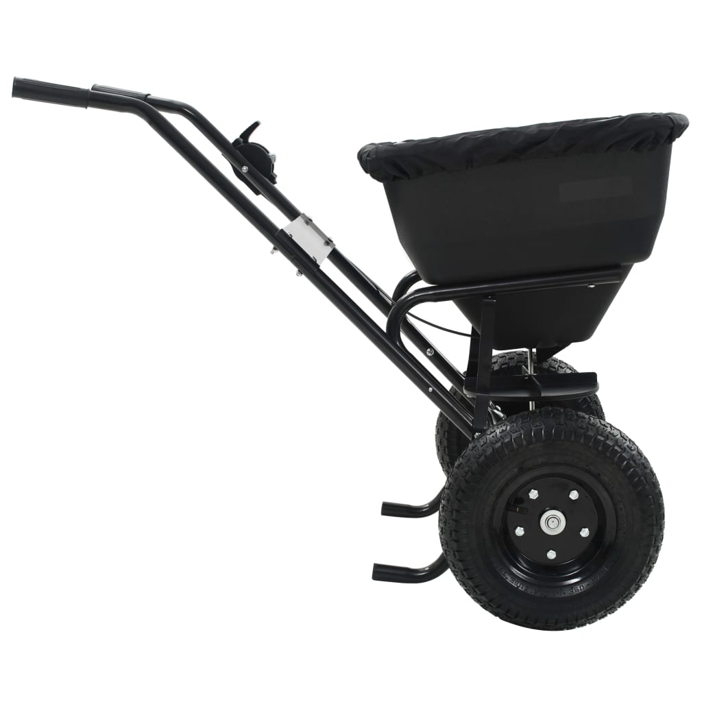 142966 vidaXL Walk Behind Salt Spreader PVC and Steel 106x73x76 cm 45 L