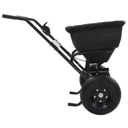 142966 vidaXL Walk Behind Salt Spreader PVC and Steel 106x73x76 cm 45 L