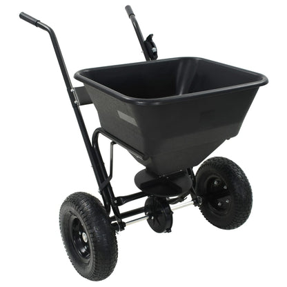142966 vidaXL Walk Behind Salt Spreader PVC and Steel 106x73x76 cm 45 L