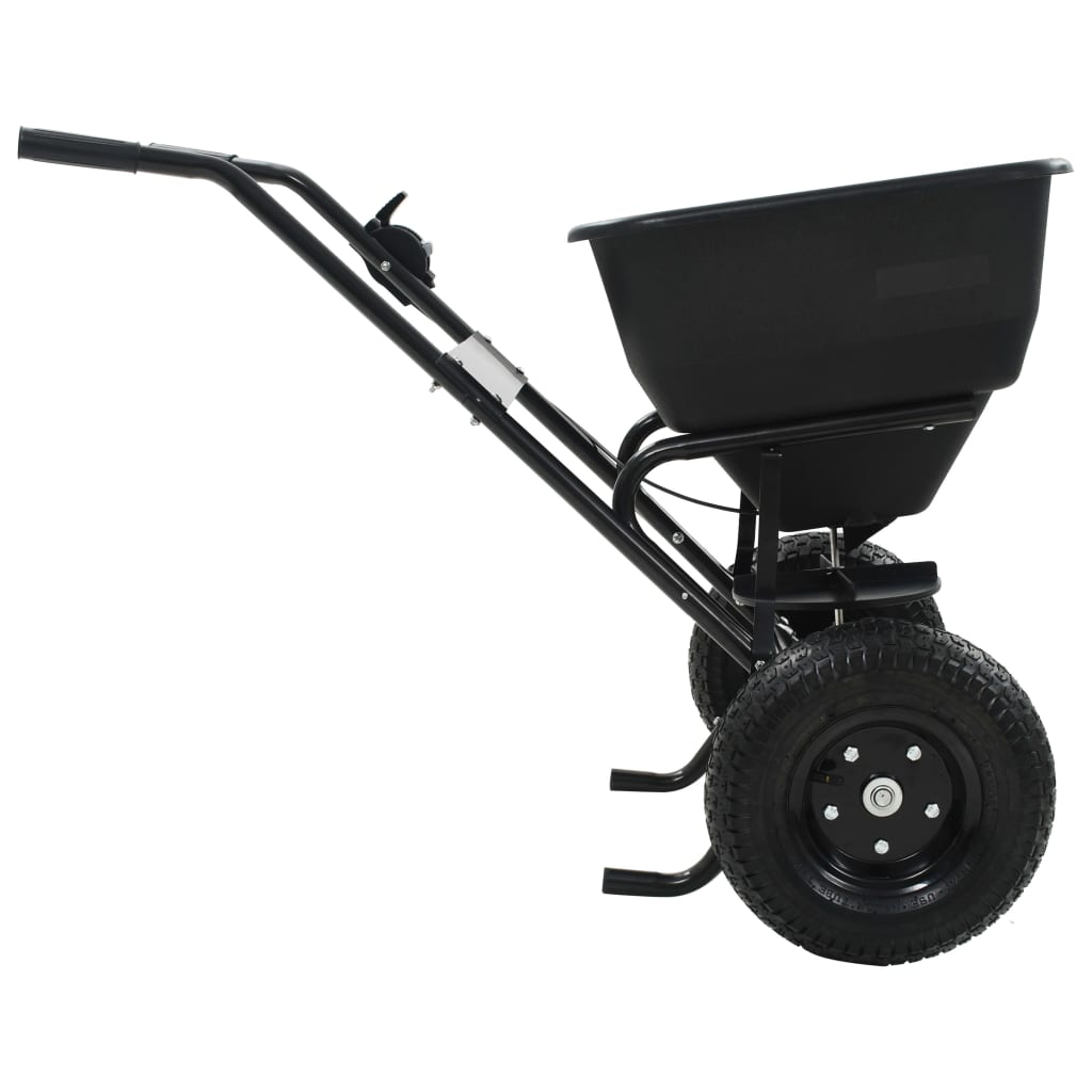 142966 vidaXL Walk Behind Salt Spreader PVC and Steel 106x73x76 cm 45 L