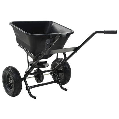 142966 vidaXL Walk Behind Salt Spreader PVC and Steel 106x73x76 cm 45 L