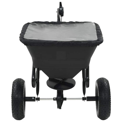 142967 vidaXL Tow Behind Salt Spreader PVC and Steel 125x74x79 cm 45 L
