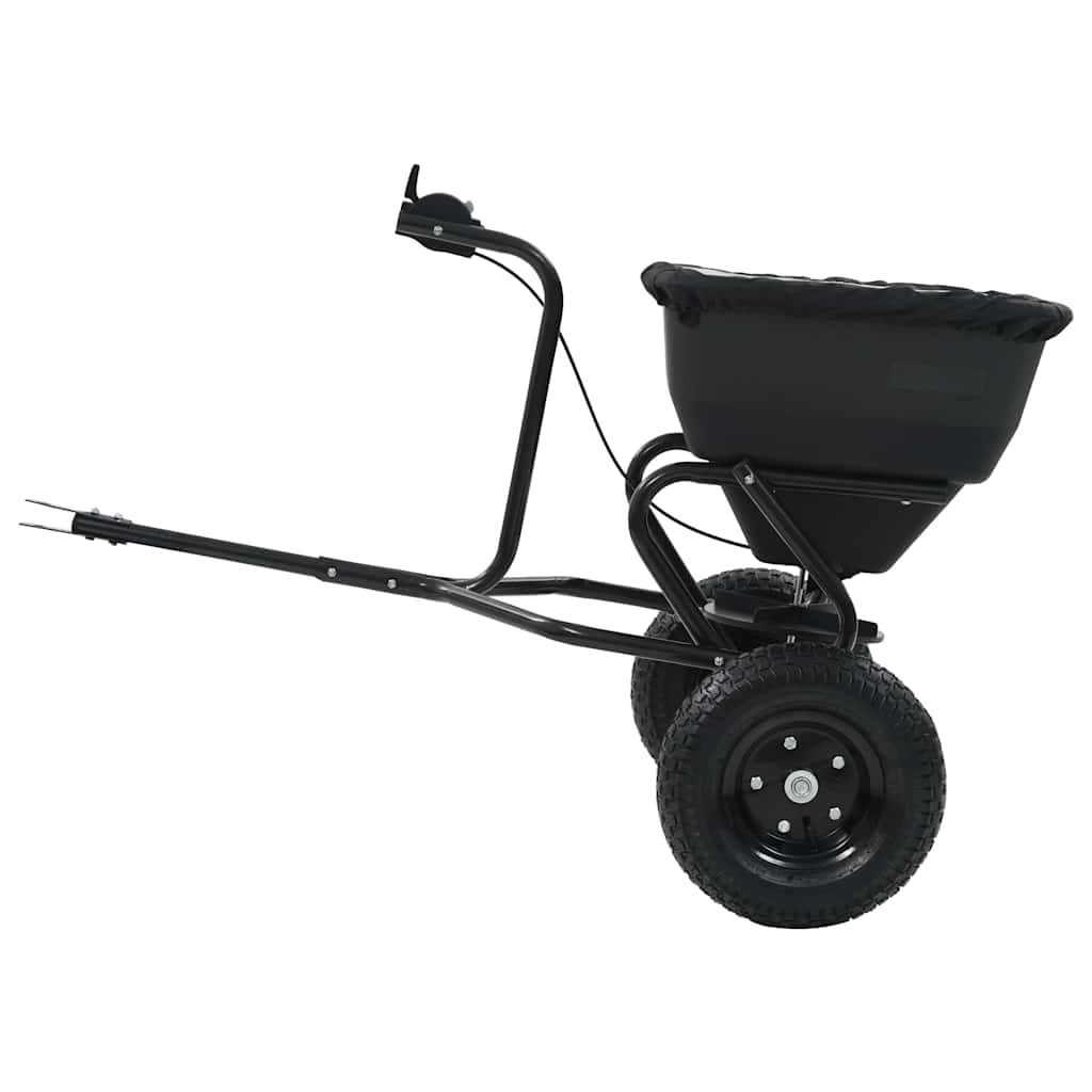 142967 vidaXL Tow Behind Salt Spreader PVC and Steel 125x74x79 cm 45 L