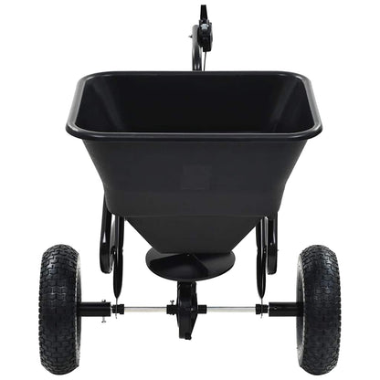142967 vidaXL Tow Behind Salt Spreader PVC and Steel 125x74x79 cm 45 L
