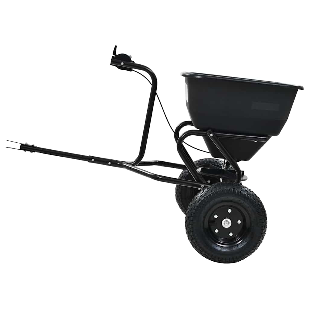 142967 vidaXL Tow Behind Salt Spreader PVC and Steel 125x74x79 cm 45 L