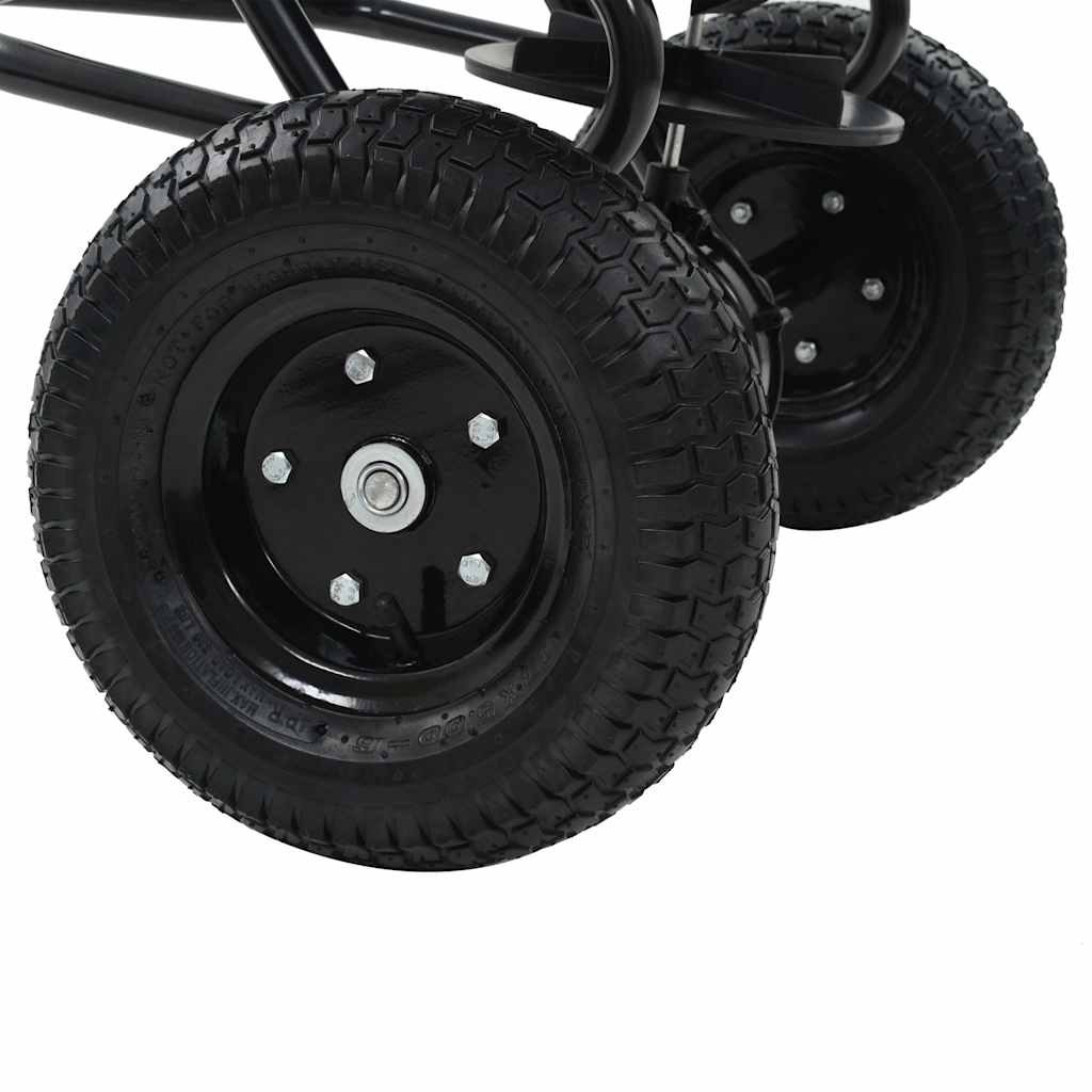 142967 vidaXL Tow Behind Salt Spreader PVC and Steel 125x74x79 cm 45 L