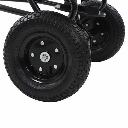 142967 vidaXL Tow Behind Salt Spreader PVC and Steel 125x74x79 cm 45 L
