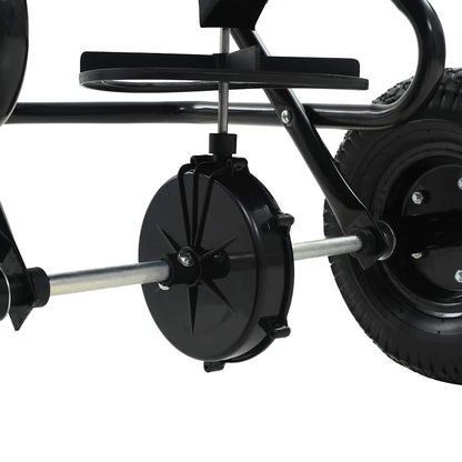 142967 vidaXL Tow Behind Salt Spreader PVC and Steel 125x74x79 cm 45 L