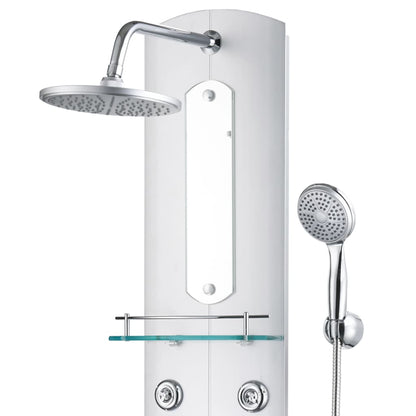 142994 vidaXL Shower Panel Unit 25x43x120 cm Silver